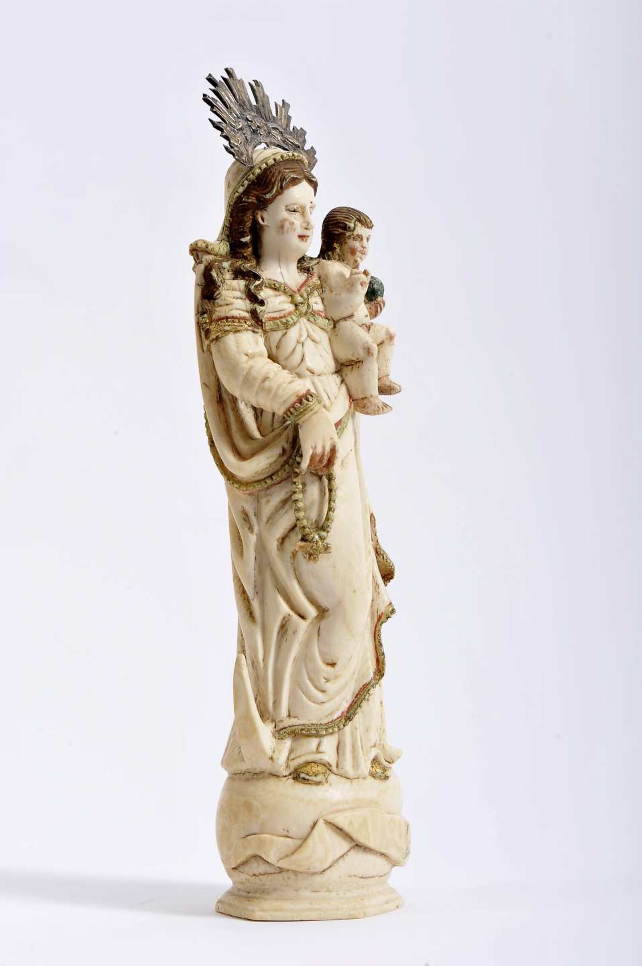 Our Lady of the Rosary with the Child Jesus - Image 3 of 4