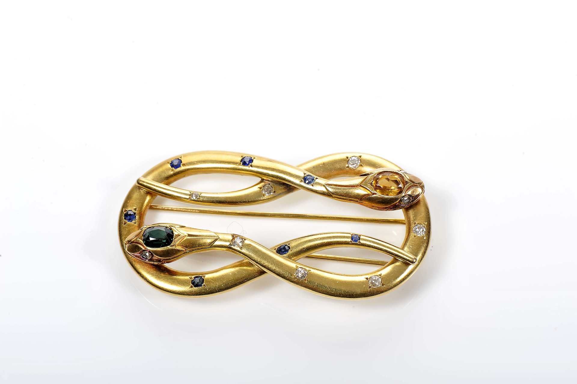 A brooch "snakes intertwined"