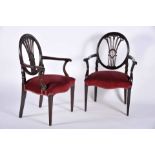 A pair of armchairs