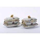 A pair of tureens with stands