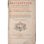 DU HALDE, Pe. Jean-Baptiste, S.J.- Description géographique, historique, chronologique, politique, e