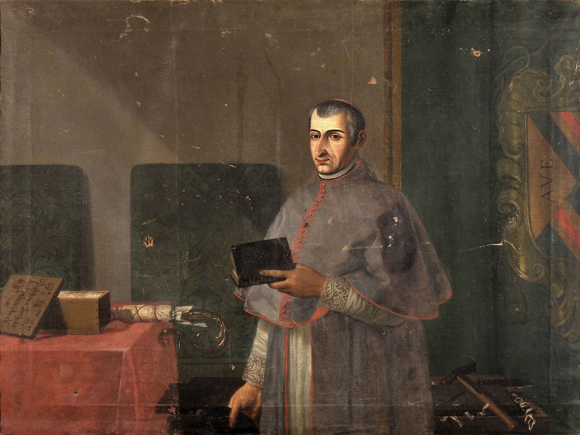 Portrait of D. Afonso Furtado de Mendonça - c. 1561-1630 - Rector of the University of Coimbra (1597 - Image 3 of 5