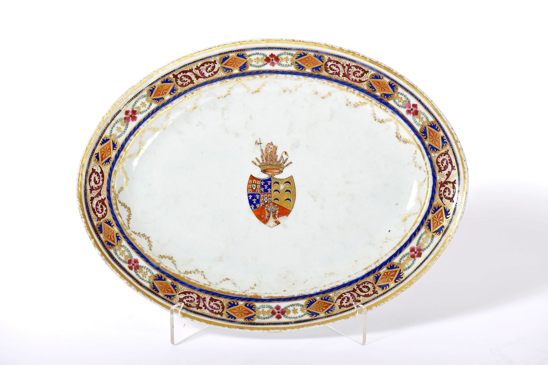 An oval platter