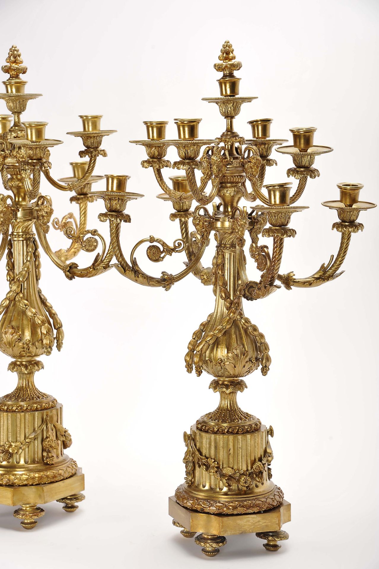 A pair of five-light candelabra - Image 2 of 2