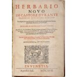 DURANTE, Castore.- HERBARIO | NOVO | DI CARTORE DVRANTE | MEDICO, ET CITTADINO ROMANO. | Con Figure,