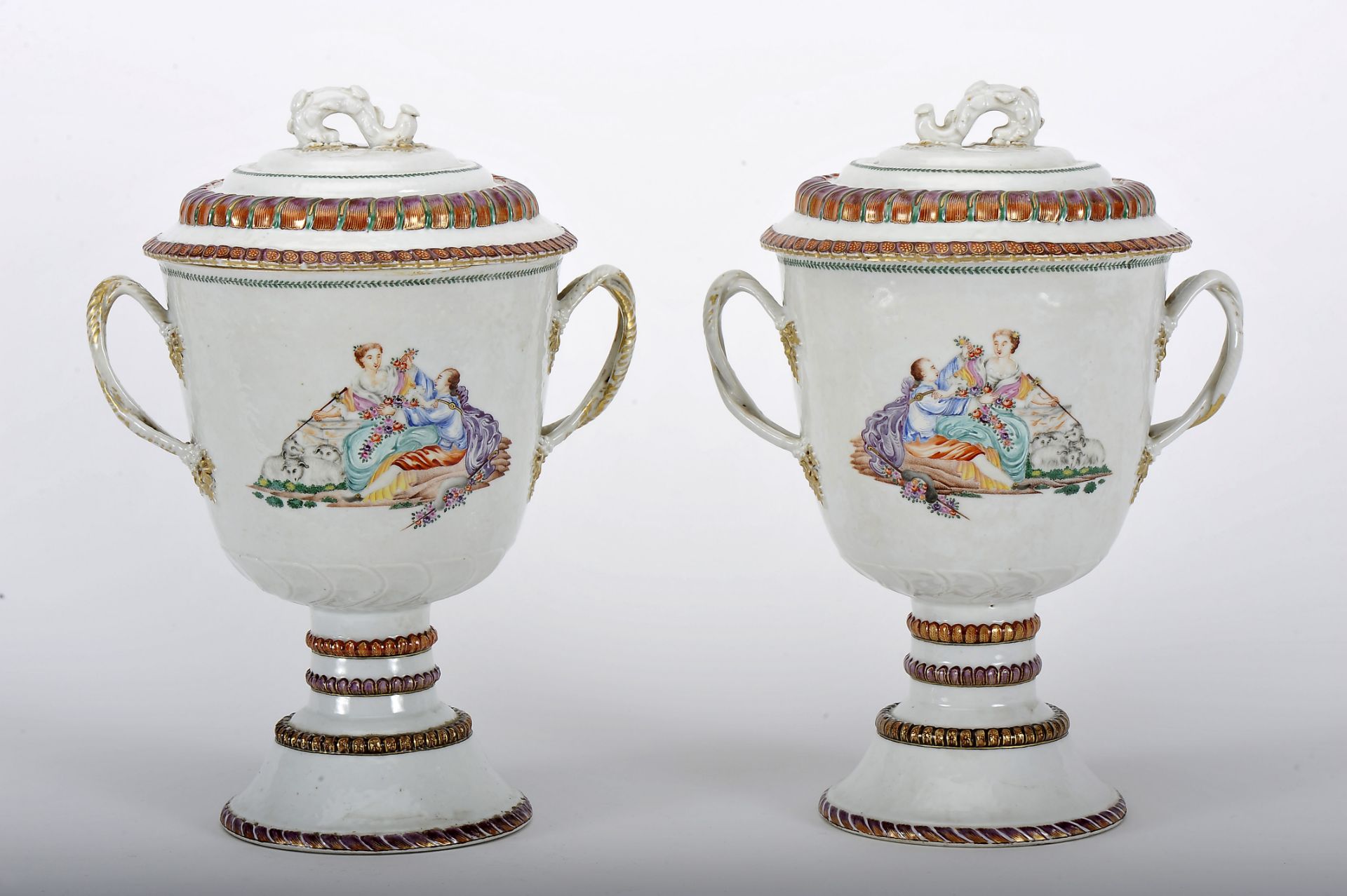 A Pair of Urns with Covers - Image 2 of 3