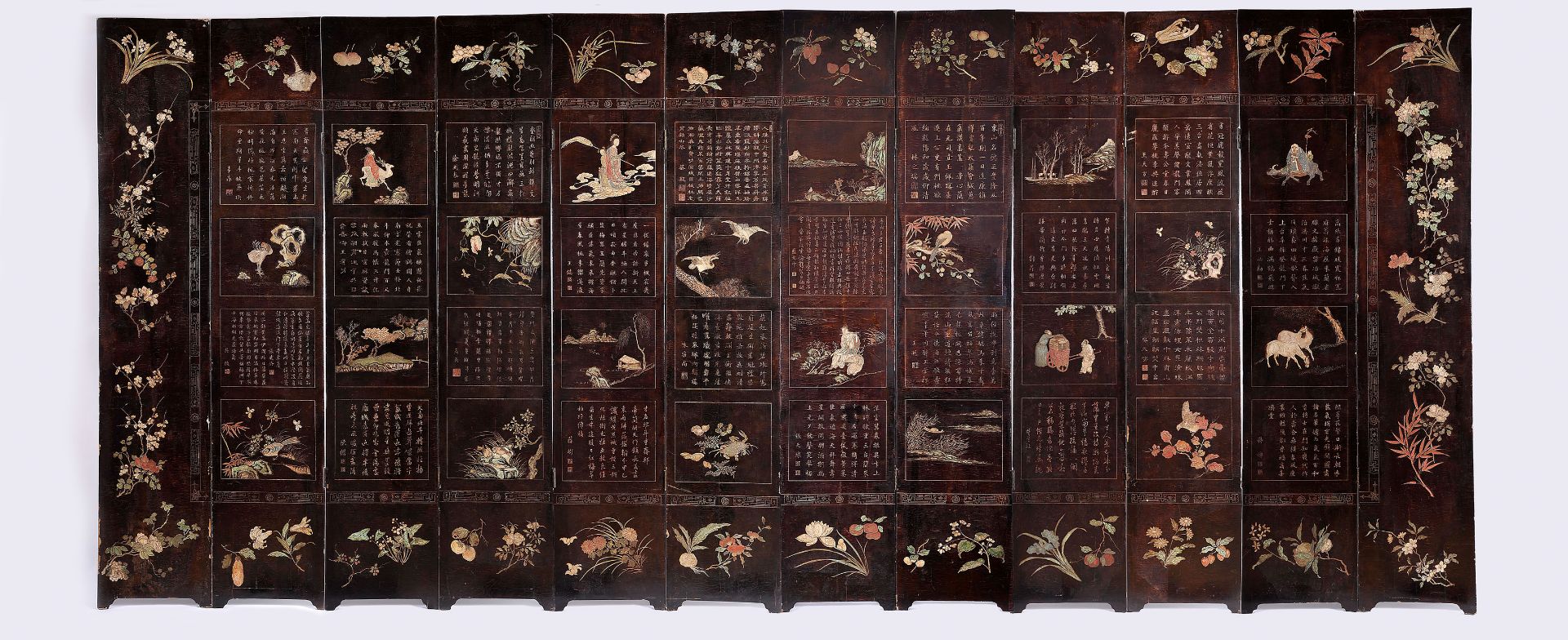 A Twelve-panel Screen - Image 2 of 32