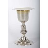 A chalice and paten