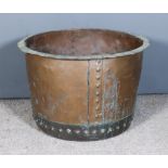 An Old Copper Copper of Large Proportions, 26ins diameter x 17ins high