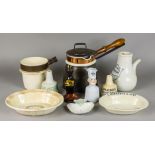 Eight Pie Funnels, a Small Selection of Pie Dishes and Other Kitchenalia, the funnels including