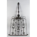 A Wrought Iron Trivet, Possibly Scottish, Late 17th/Early 18th Century, worked with repeated heart