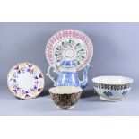 A Small Collection of Spongeware Pottery, Late 19th/Early 20th Century, including - coffee pot and