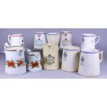 Four Pottery Stamped Regulated Measures and Two Quart Measures, Late 19th Century, manufactured by