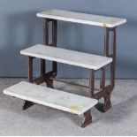 A Grocers Cast Iron Framed Three Tier Display Stand, Early 20th Century, by W.M. Parnall & Co.