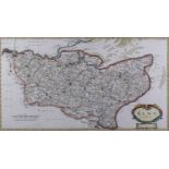 Robert Morden (fl.1668-1703) - Two coloured engravings - Map of Kent, 13.75ins x 24.75ins, and Map