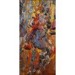 Mechthild Nawiasky (1905-1986) - Oil painting - Circus horse, wooden panel 16ins x 8.25ins, in