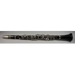 An Oehler System B Flat Clarinet, 20th Century, by F. Arthur Ubel, black wood with plated keys,