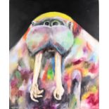 ***James Roderick Moir (aka Vic Reeves - born 1959) - Acrylic - "Walrus", Surrealist view of