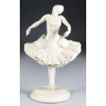 A Bisque Porcelain Figure of the Russian Ballerina of Anna Pavlova (1881-1933), modelled by Stuart