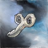 ***James Roderick Moir (aka Vic Reeves - born 1959) - Acrylic - "Space Goblin" - Surrealist image of