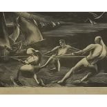 ***Gertrude Hermes (1901-1983) - Woodcut - "Fish Haulers", 1926, No. 13 of 30, signed, titled, dated