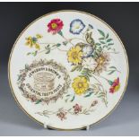 A Transfer Printed Pottery Advertising Plate - "Jewsbury & Brown's Oriental Tooth Paste", Late