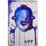 ARR James Roderick Moir (aka Vic Reeves - born 1959) - Acrylic- "UPF What A Palava" - Shoulder