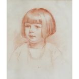 ***Harold Speed (1872-1957) - Sanguine drawing - Shoulder-length portrait of the artist's
