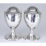 A Pair of George III Silver Urn Pattern Pepper Pots of Large Proportions, by Steven Adams II, London