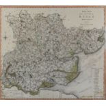 Charles Smith (18th/19th Century) - Coloured engraving - "A New Map of the County of Essex divided
