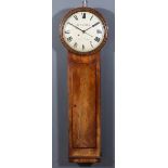 An Early 19th Century Mahogany Cased Tavern Clock, by De La Cour of Chatham, the 13ins diameter