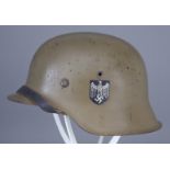 A German World War II Helmet, painted, single decal