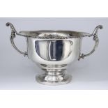 A George V Irish Silver Circular Two-Handled Bowl, by Reid & Sons, Dublin 1914, the shaped rim