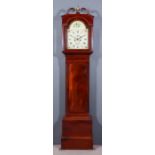 An Early 19th Century Mahogany Longcase Clock, by Simpson of Hadleigh, the 12ins arched painted