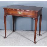 A Mid 18th Century "Cuban" Mahogany Side Table, with plain one-piece top with narrow moulded edge,