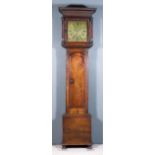 A Mid 18th Century Oak Longcase Clock, by Blacket Wallace of Brampton, the 12ins square brass dial