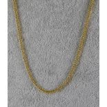 An 18ct Gold Flat Curb chain, Modern, 550mm overall, gross weight 14.9g