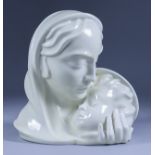A Pirken Hammer Porcelain Bust Designed by Waldemar Fritsch (1909-1978) - Virgin and Child, signed