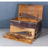 A Carpenter's Stained Pine Chest, Late 19th/Early 20th Century, containing a comprehensive range