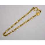 A Good Patek Philippe 18k Gold Chain Link Albert, with circular link containing Patek Philippe