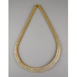 A Diamond Necklace, Modern, in 18ct gold mount, set with brilliant cut white diamonds, approximate