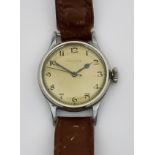 A Longines World War II Air Ministry Wristwatch, 1943, Stainless Steel Cased, marked A.M.6B/