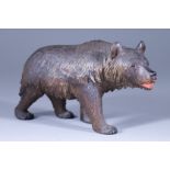 A Black Forest Carved Wood Model of a Walking Bear, 4.25ins high