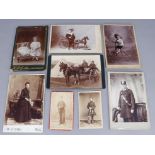 Eight Cabinet Cards, Late 19th Century, including - H.B. Collis, Canterbury - a small girl child