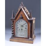 A William IV Oak Cased Gothic Timepiece, by William Johnson, 4 Hercules Passage, Stock Exchange,