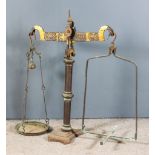 A Set of Cast Iron and Brass Beam Scales by Chayney & Co. Makers, Ramsgate, the beam with original