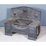 A 19th Century Cast Iron Hob Grate, with shaped back, 28.5ins wide x 13.5ins deep x 24ins high