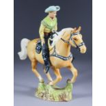 A Beswick Pottery American Mounted Cowboy, designed by Graham Orwell, model no. 1377, impressed