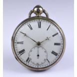 A Silver Cased Open Faced Duplex Pocket Watch, by French, Royal Exchange, London, 1830, 52mm