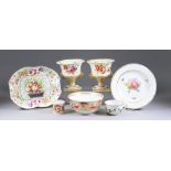 A Collection of English Porcelain Table Wares, 19th Century, including - moulded dish of shaped